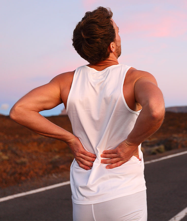 Patient experiencing lower back pain